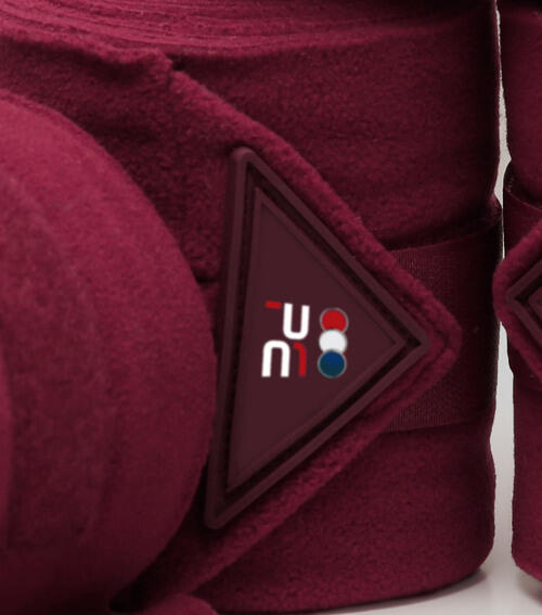 Premier Equine Polo Fleece bandager - Vinrød