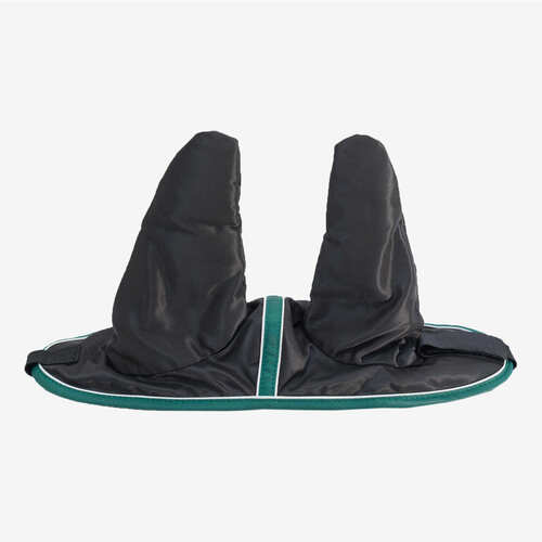 Finntack fast ørehætte - Sort/mørkgrøn/hvid