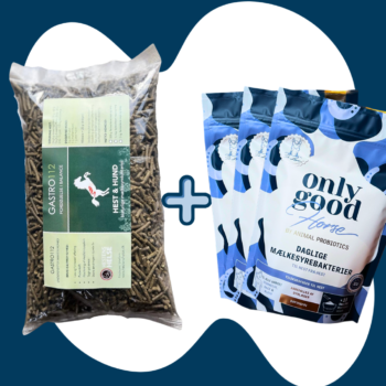 Kombipakke Gastro 112 (1 kg) & OnlyGoodHorse - Gastro 112 & 3 small pakke OnlyGoodHorse