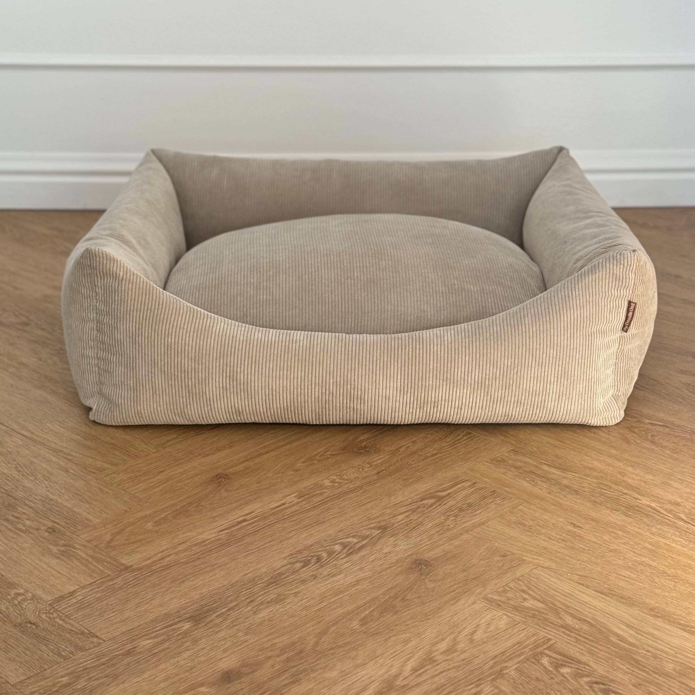 Bjørk hundekurv / smal fløjl - Beige - Small