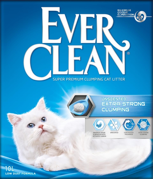 Ever Clean Extra Strength Unscented kattegrus, 10 liter