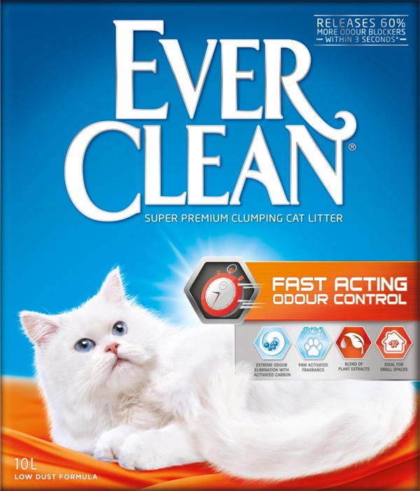 Ever Clean Fast Acting Odour Control kattegrus, 10 liter
