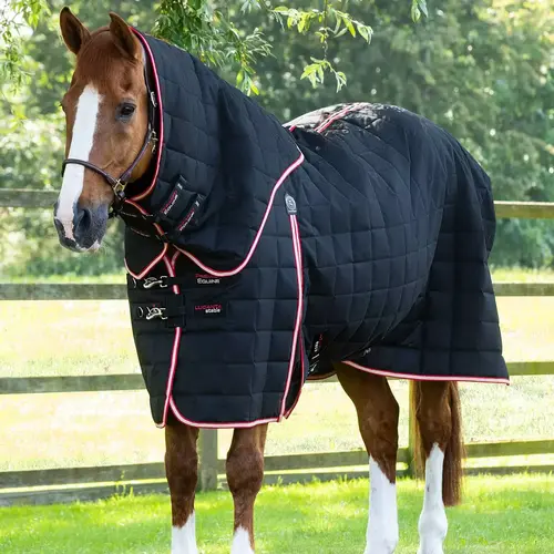 Premier Equine Lucanta 200g stald dækken med hals - Sort - 5,0  115cm