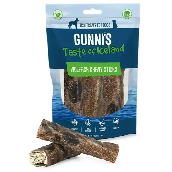 Gunnis Tyggepinde Havkat, 90g.