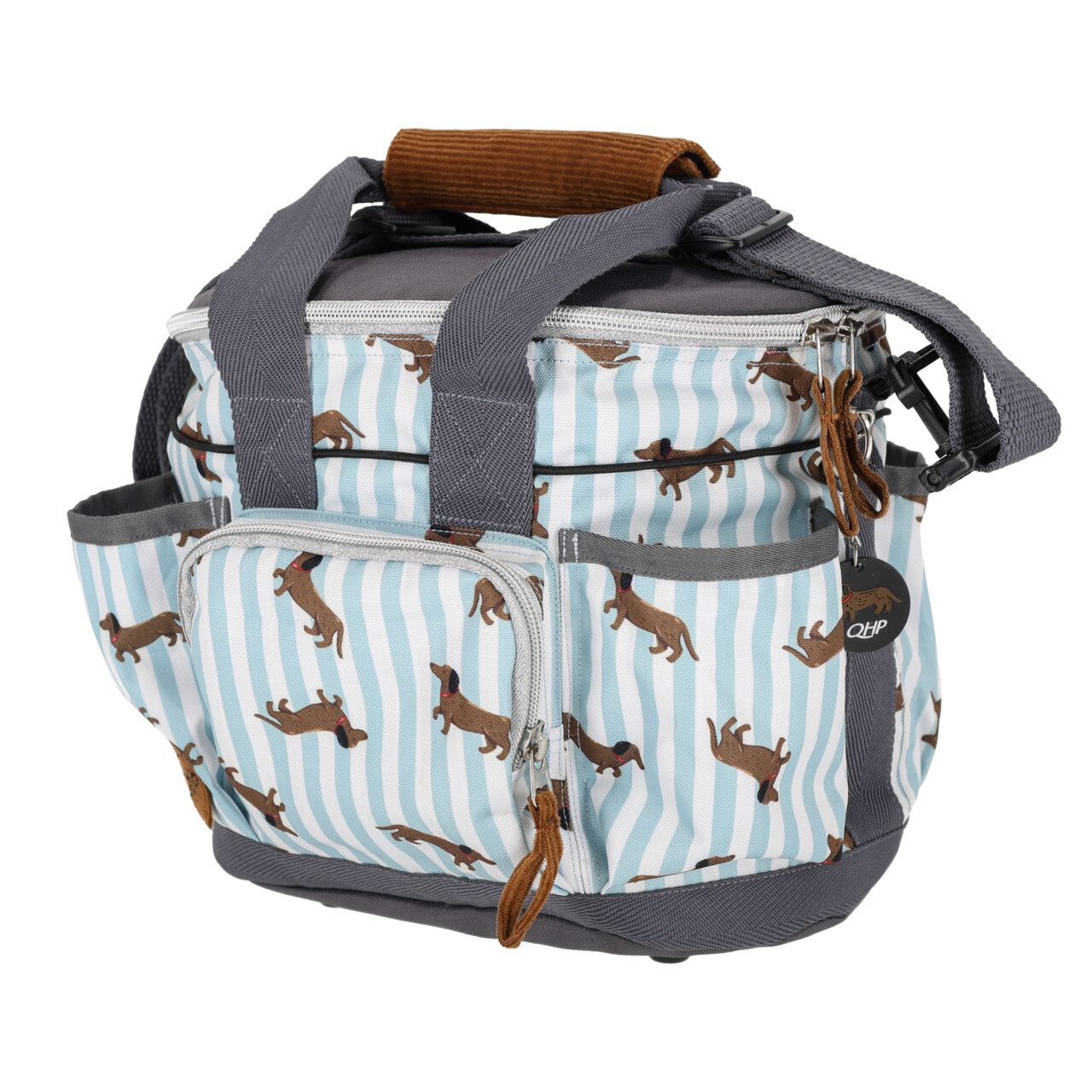 QHP stable Buddy groomingbag med gravhunde