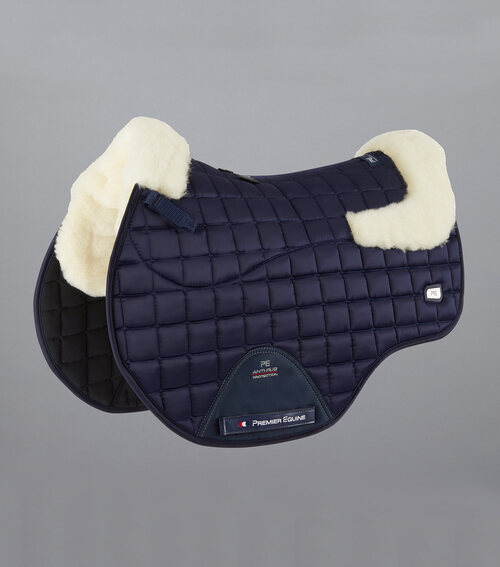 Premier Equine Atlantis CC Satin spring underlag - Navy/natur merino
