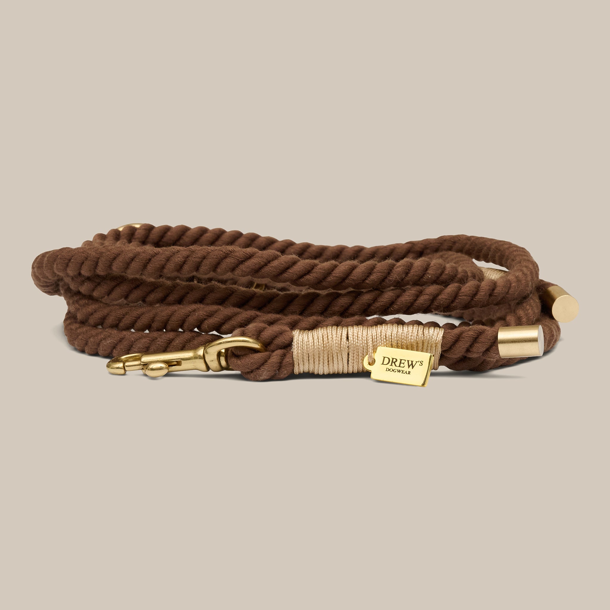 BRUN hvalp / Justerbar og blød hundesnor - 250CM