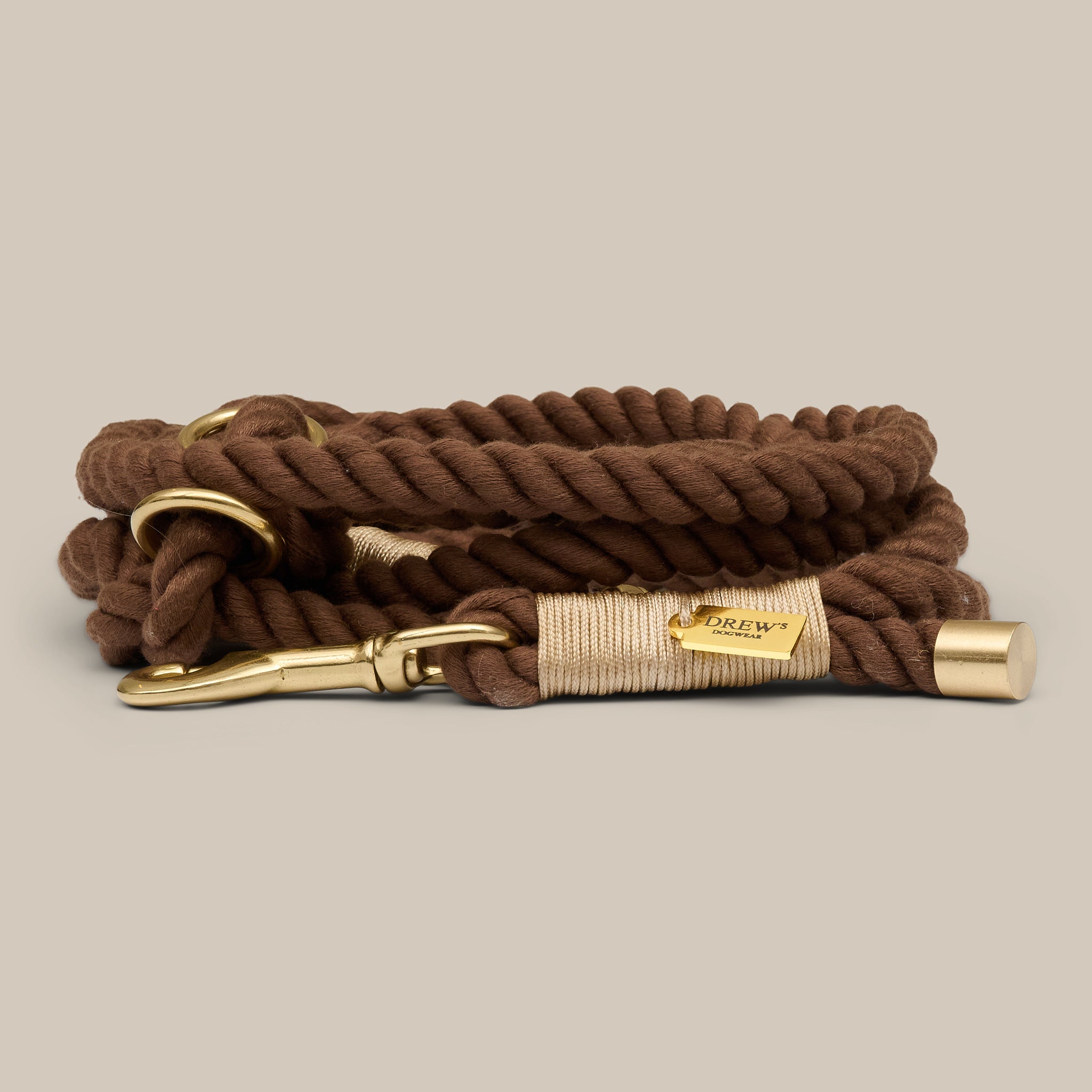 BRUN standard / Justerbar og blød hundesnor - 250CM / Brun
