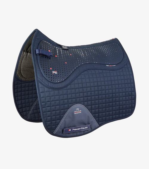 Premier Equine Tech Grip Pro Anti-Slip Saddle Pad - Dressage Square - Navy