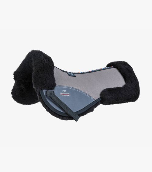 Premier Equine Airtechnology Shockproof Wool Half Pad - Grå/sort