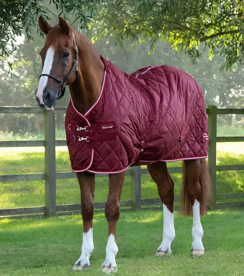 Premier Equine Tuscan 100g stalddækken - Burgundy - 5,0  115cm