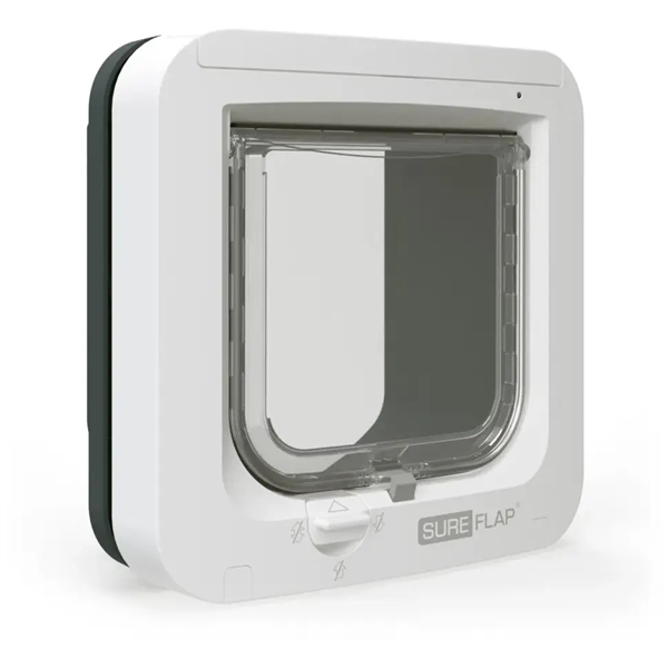 Sureflap kattelem med Chip, grå/hvid