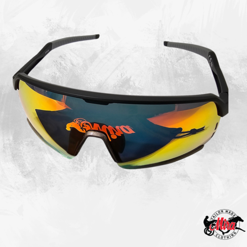 MIRA Anti-Scratch Racing brille - Sort/Red Mirror