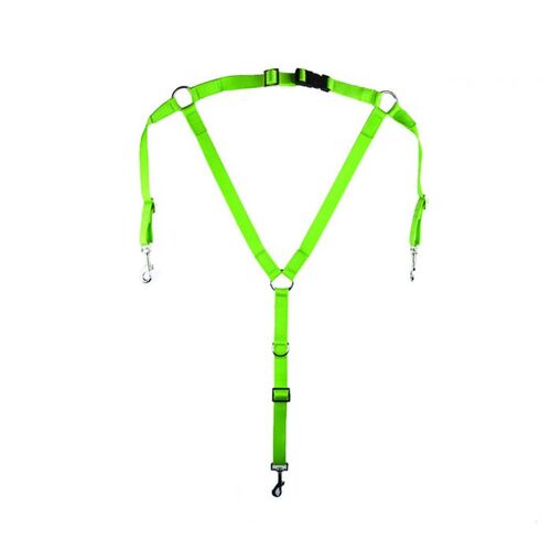 Nylon fortøj - bred model - Pony/shetland - Neon grøn