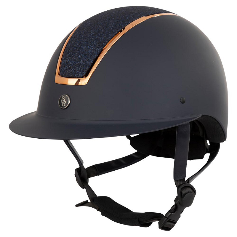 BR Omega ridehjelm carbon navy/rosegold - 52-54 - Navy