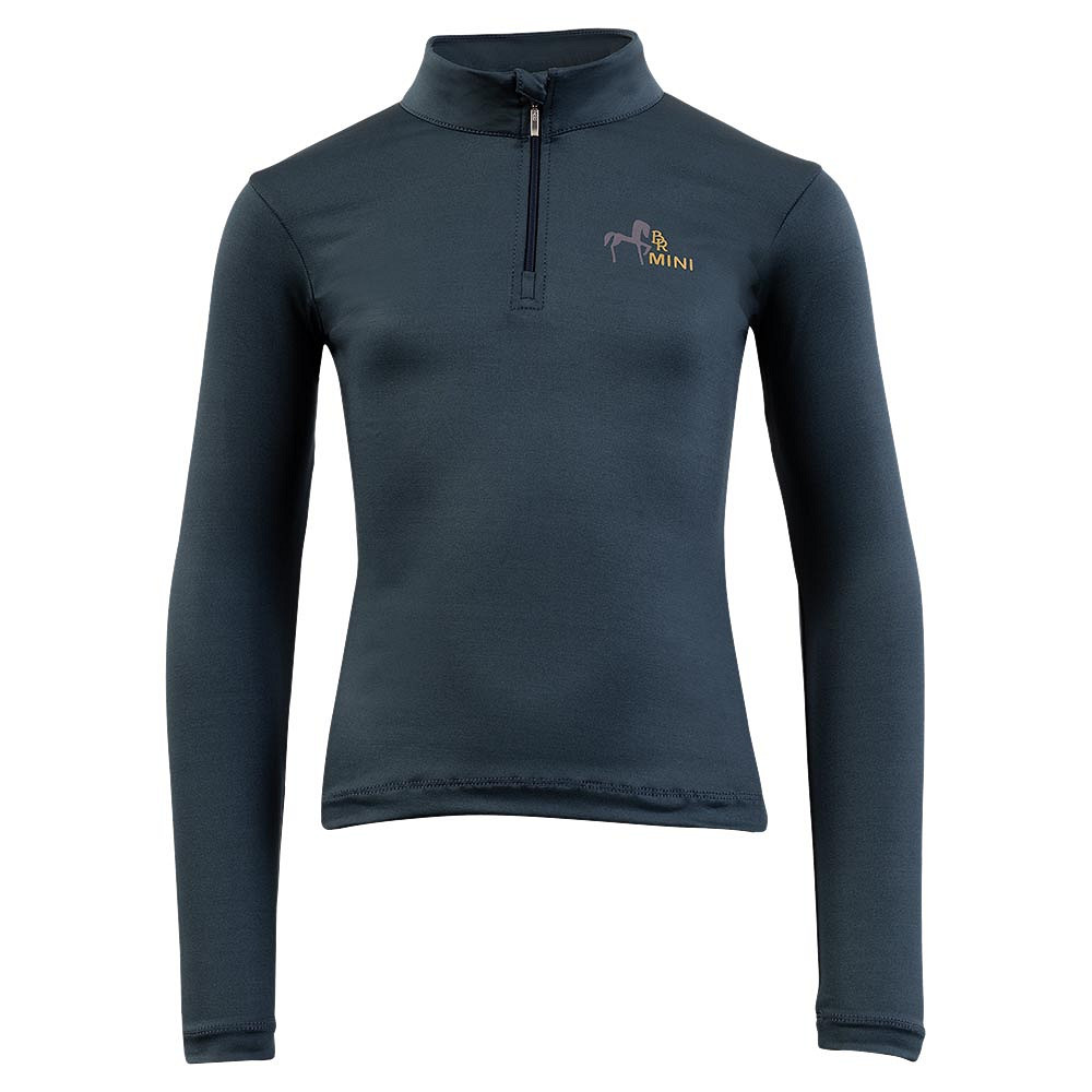 BR Mini bluse med lynlås - mørkeblå - 128
