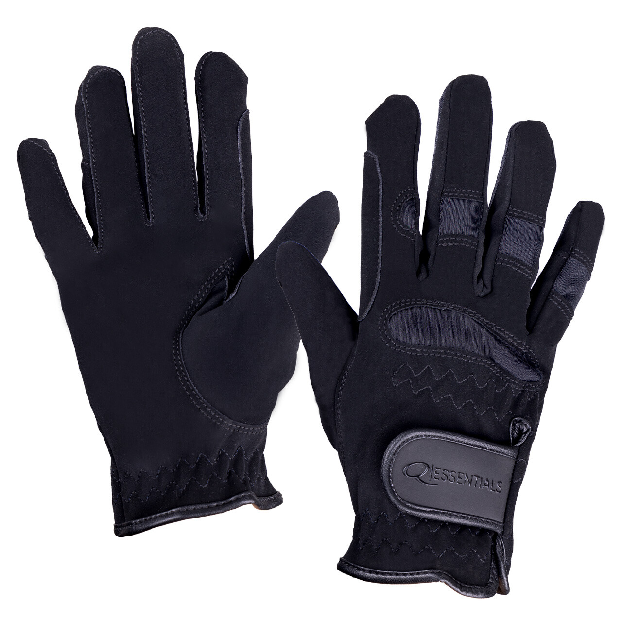 QHP Multi ridehandsker - sort - 5-6 år