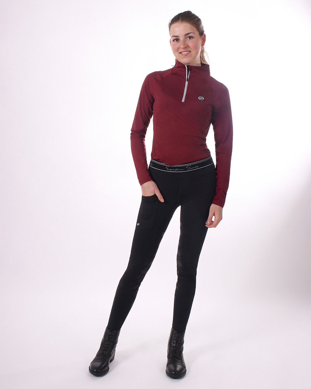 QHP Eden Junior ridetights - navy - 116 - Mørk blå