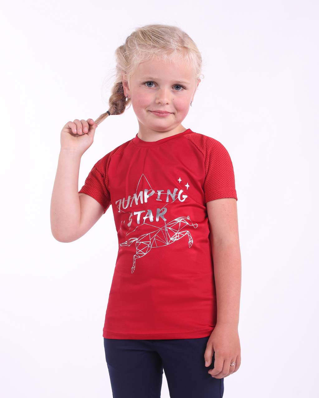 QHP Zora T-shirt - rød - 104 - Rød