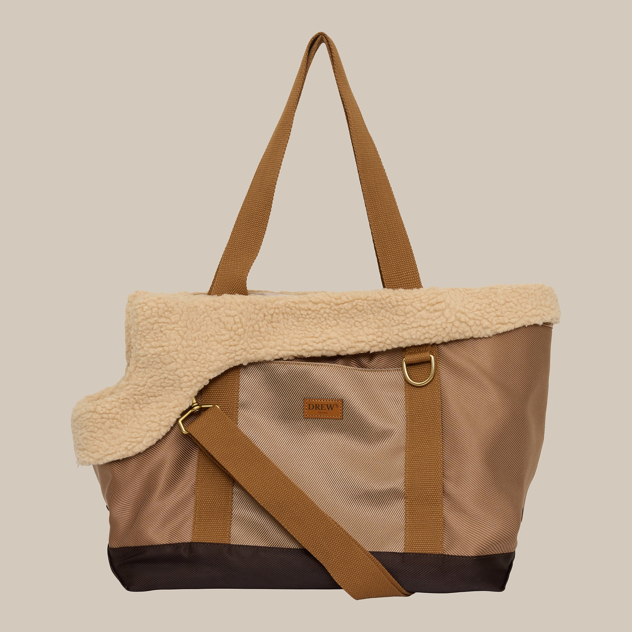 Aspen // Sporty hundetaske med blødt inderfor i teddy fleece - S/M