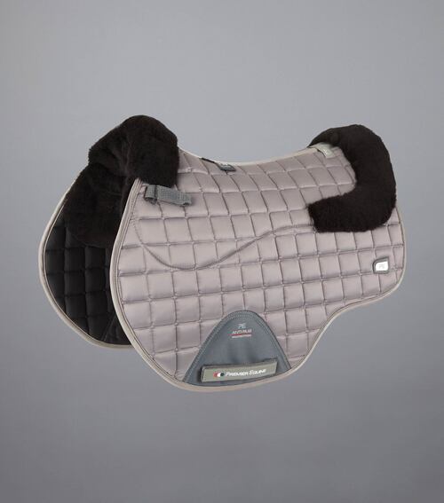 Premier Equine Atlantis CC Satin spring underlag - Grå/sort merino