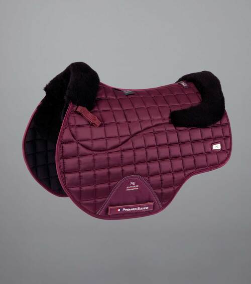 Premier Equine Atlantis CC Satin spring underlag - Vinrød/sort merino