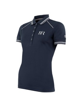 BR polo T-shirt med sølv detaljer - XXS