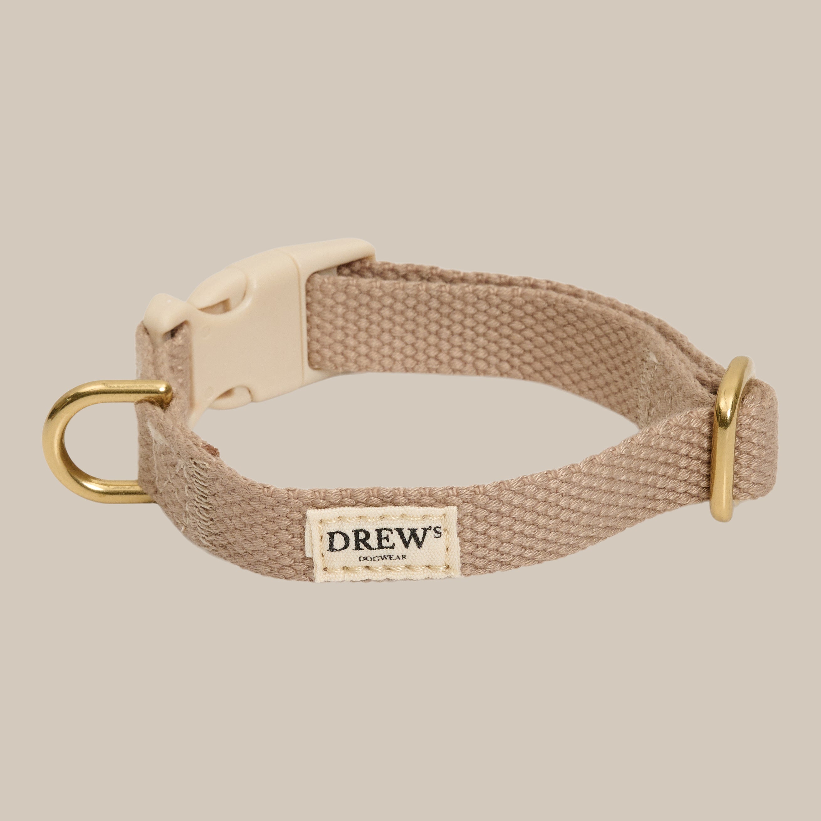Beige / Let og justerbart hvalpehalsbånd - XS/HVALP