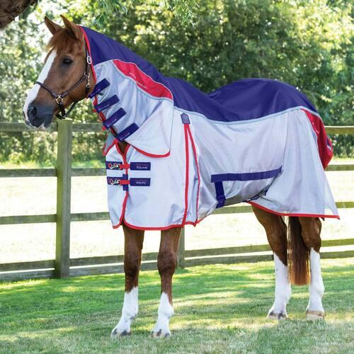 Premier Equine Buster Stay-Dry Super Lite insektdækken - Navy - 5,0" (115cm)