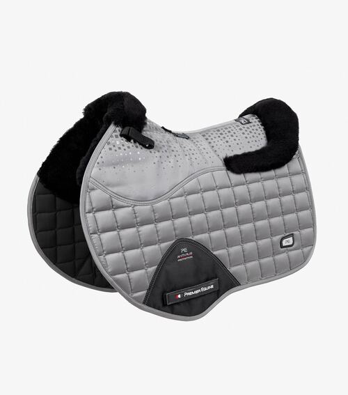 Premier Equine Capella Close Contact Merino Wool Underlag - spring - Grå/sort merino