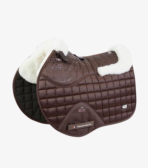 Premier Equine Capella Close Contact Merino Wool Underlag - spring - Brun/natur merino