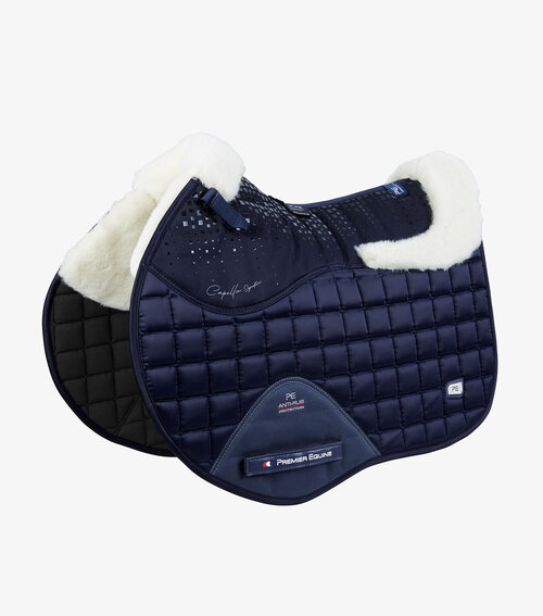 Premier Equine Capella Close Contact Merino Wool Underlag - spring - Navy/natur merino