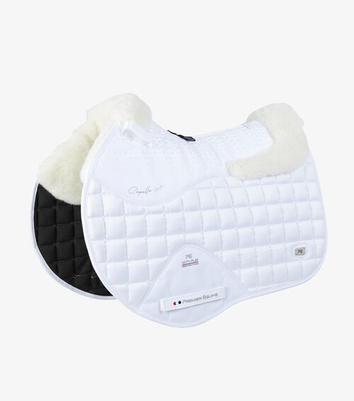 Premier Equine Capella Close Contact Merino Wool Underlag - spring - Hvid/natur merino