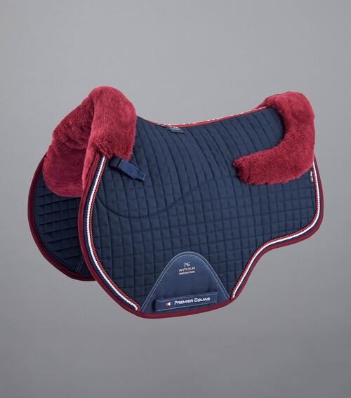 Premier Equine European CC Merino spring underlag - Navy/Burgundy
