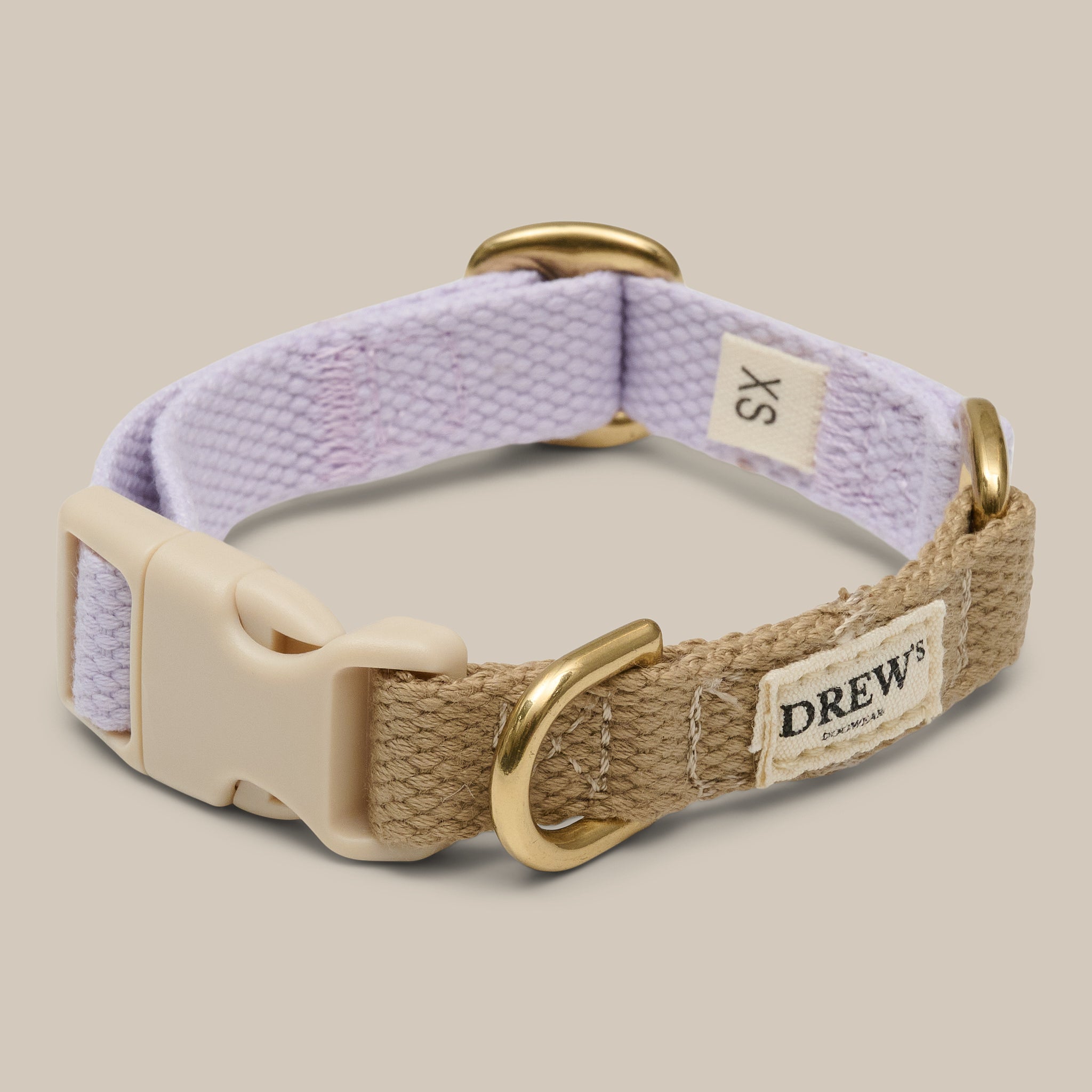 Lavender / Blødt & justerbart hundehalsbånd - XS