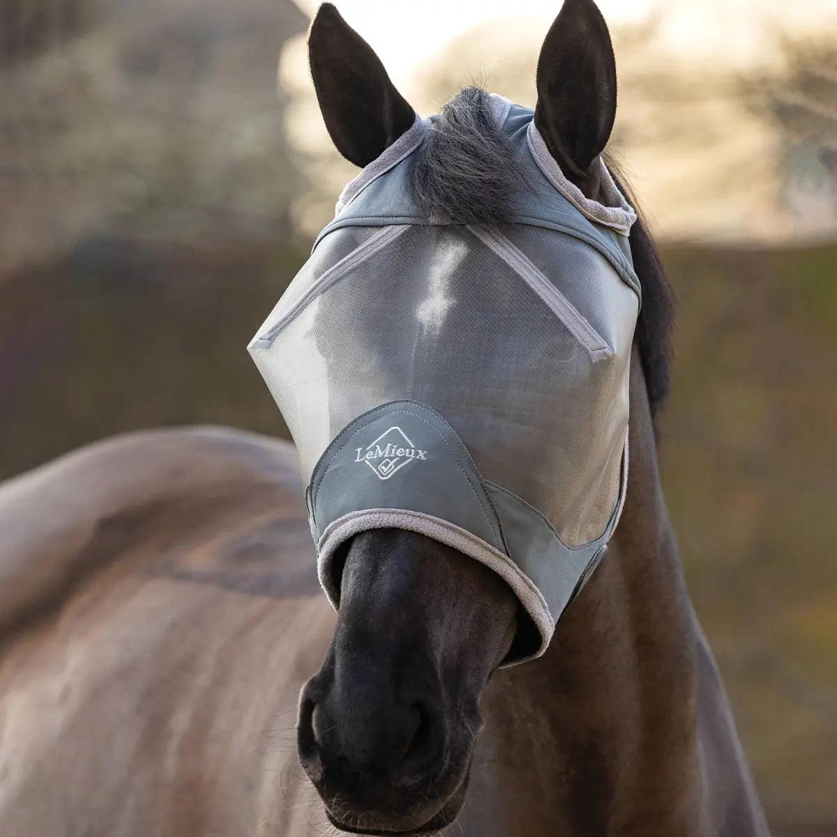 LeMieux Fluemaske Grå - ArmourShield Pro Standard Fly Mask (restsalg - SMALL)