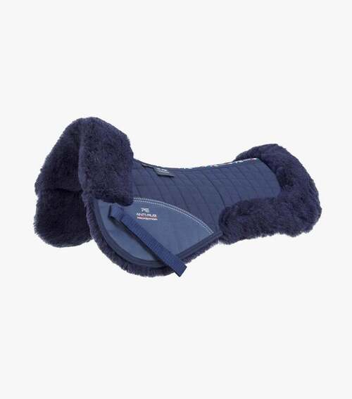 Premier Equine Merino Lammeskinds sadelpad - Navy/navy merino