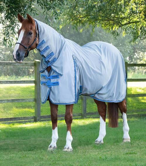 Premier Equine Combo Mesh Air insekt dækken - Blå - 5,0" (115cm)