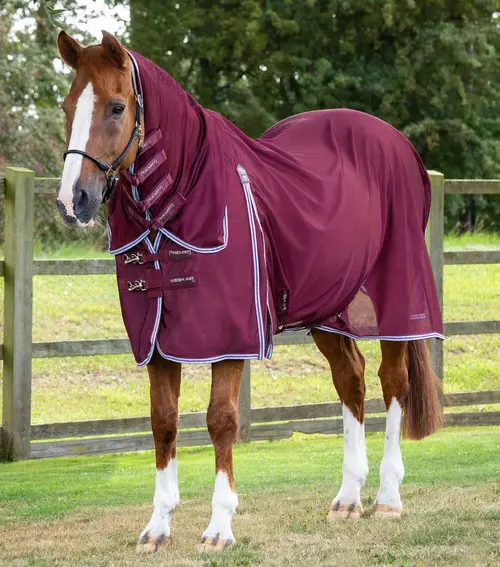 Premier Equine Combo Mesh Air insektdækken - Vinrød - 5,0" (115cm)