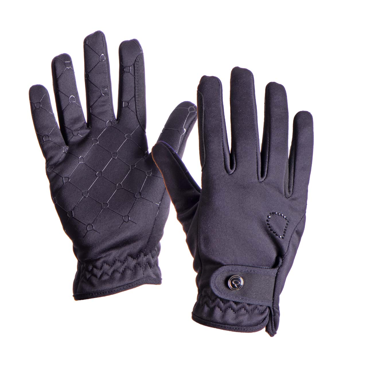 QHP vinterridehandsker - sort - XS