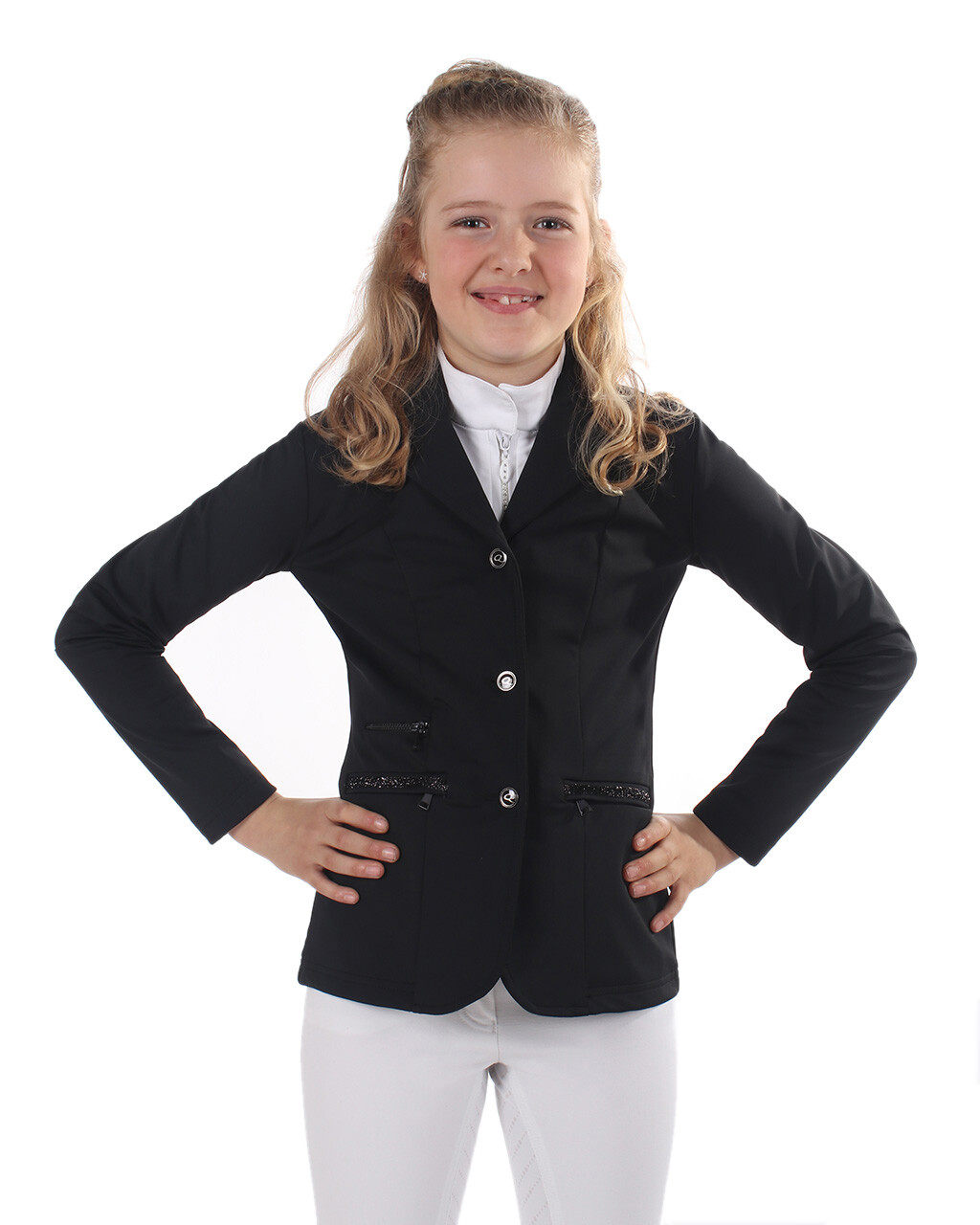 QHP Juliet Junior stævnejakke - sort - 128