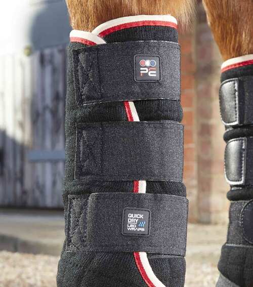 Premier Equine Quick Dry Leg Wraps - Par - Sort, Small