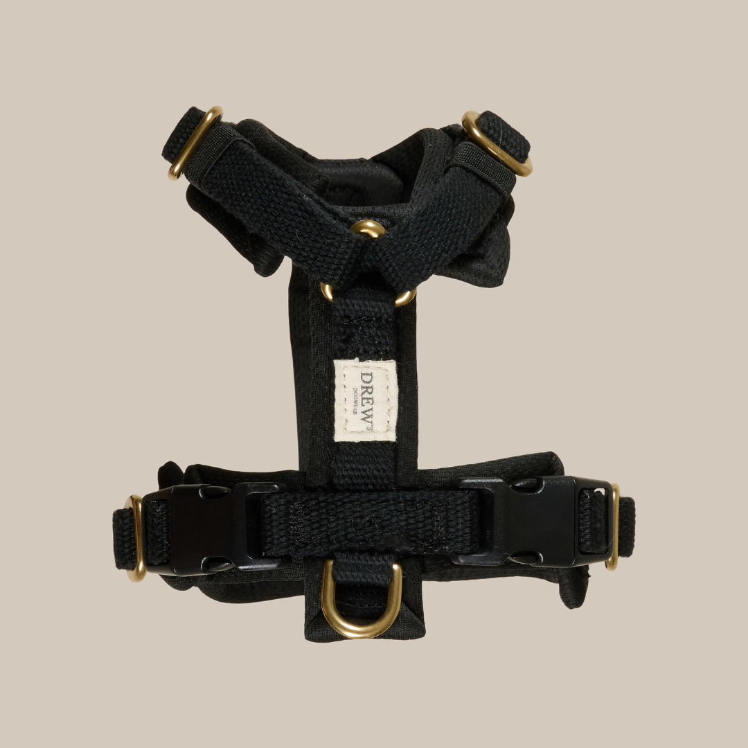 Sort / Blød & justerbar hundesele (PRO) - XS