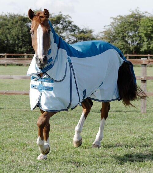 Premier Equine Stay-Dry Mesh Air Fly dækken - Blå - 5,0" (115cm)