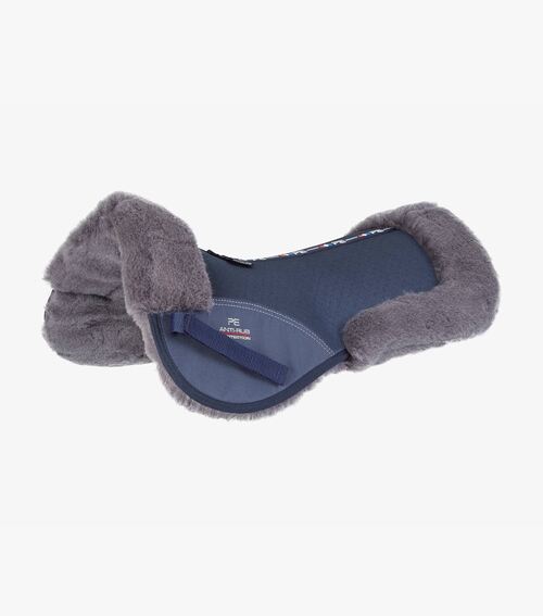 Premier Equine Airtechnology Shockproof Wool Half Pad - Navy/grå