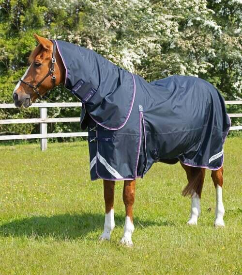 Premier Equine Buster 70g dækken med aftagelig hals - Navy - 5,0  115cm