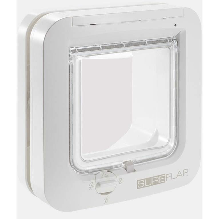 Sureflap kattelem med Chip, hvid