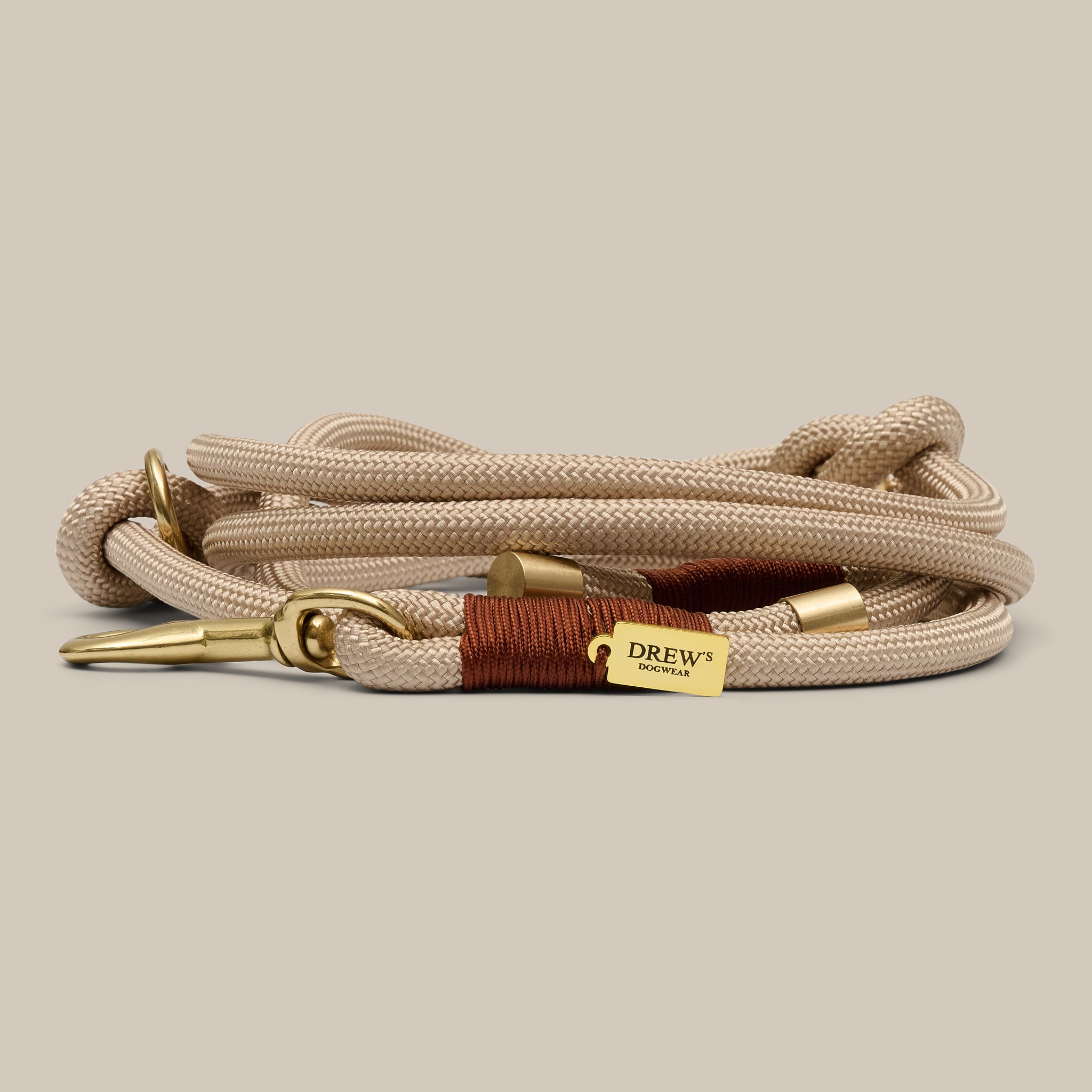Chai Latte standard / Justerbar og blød rebsnor (beige) - 2 METER