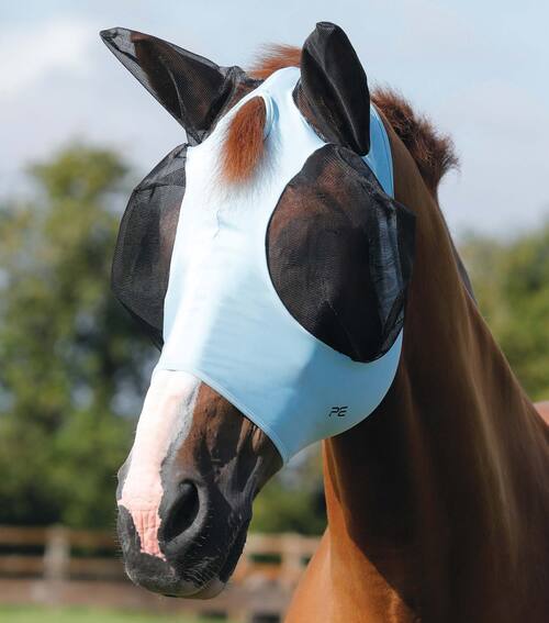 Premier Equine Comfort Lycra insektmaske - Babyblå - S