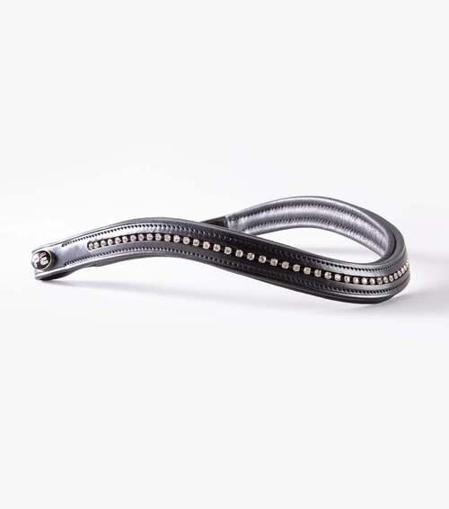 Premier Equine Elaborare Shaped Diamante pandebånd  - Sort - Cob
